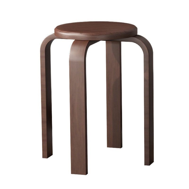 Contemporary Simplicity Density Board Solid Wood Dining Chair Backless Armless For Dining Room DFM-F