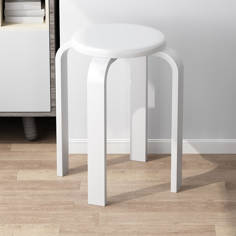 Contemporary Simplicity Density Board Solid Wood Dining Chair Backless Armless For Dining Room DFM-F