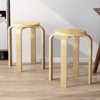 Contemporary Simplicity Density Board Solid Wood Dining Chair Backless Armless For Dining Room DFM-F