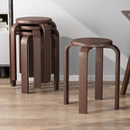 Contemporary Simplicity Density Board Solid Wood Dining Chair Backless Armless For Dining Room DFM-F