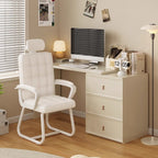 Modern Simplicity Microfiber Leather Solid Wood Metal Latex Desk Chair Backrest Armrest For Home Office DFM-F