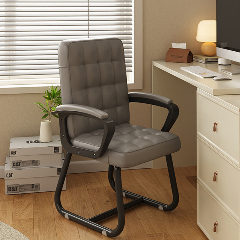 Modern Simplicity Microfiber Leather Solid Wood Metal Latex Desk Chair Backrest Armrest For Home Office DFM-F