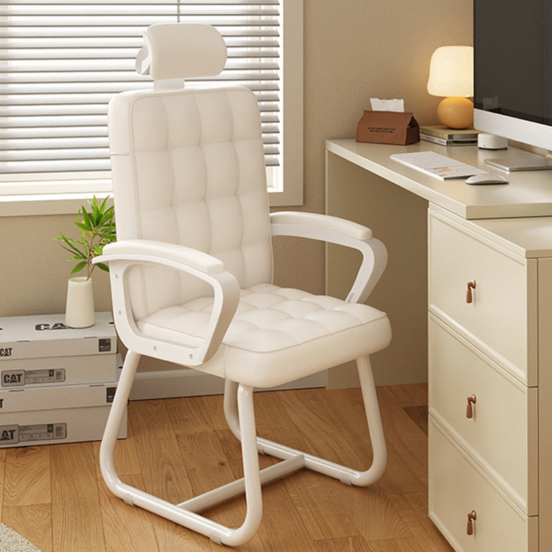 Modern Simplicity Microfiber Leather Solid Wood Metal Latex Desk Chair Backrest Armrest For Home Office DFM-F