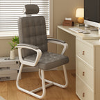 Modern Simplicity Microfiber Leather Solid Wood Metal Latex Desk Chair Backrest Armrest For Home Office DFM-F
