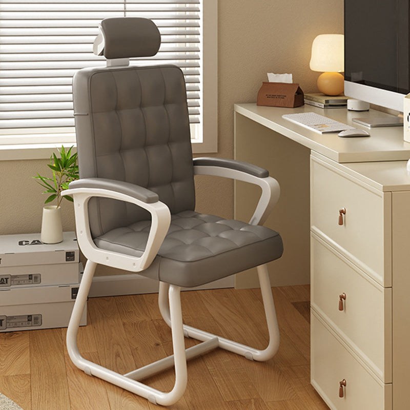 Modern Simplicity Microfiber Leather Solid Wood Metal Latex Desk Chair Backrest Armrest For Home Office DFM-F