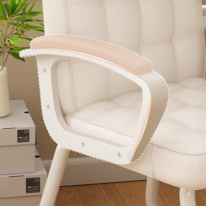 Modern Simplicity Microfiber Leather Solid Wood Metal Latex Desk Chair Backrest Armrest For Home Office