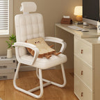 Modern Simplicity Microfiber Leather Solid Wood Metal Latex Desk Chair Backrest Armrest For Home Office DFM-F