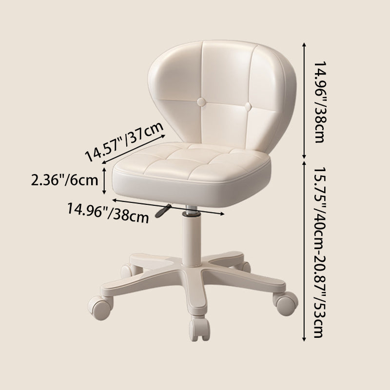Modern Simplicity Adjustable Shell Shape Square Foam PU Leather Iron Desk Chair Backrest Armrest For Home Office DFM-F