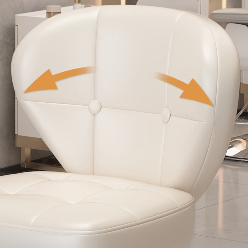 Modern Simplicity Adjustable Shell Shape Square Foam PU Leather Iron Desk Chair Backrest Armrest For Home Office DFM-F
