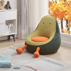 Lumendat Contemporary Creative Kids Avocado-shaped Penguin-shaped Sponge Lambswool Accent Chair Backrest Armless For Living Room Lumendat