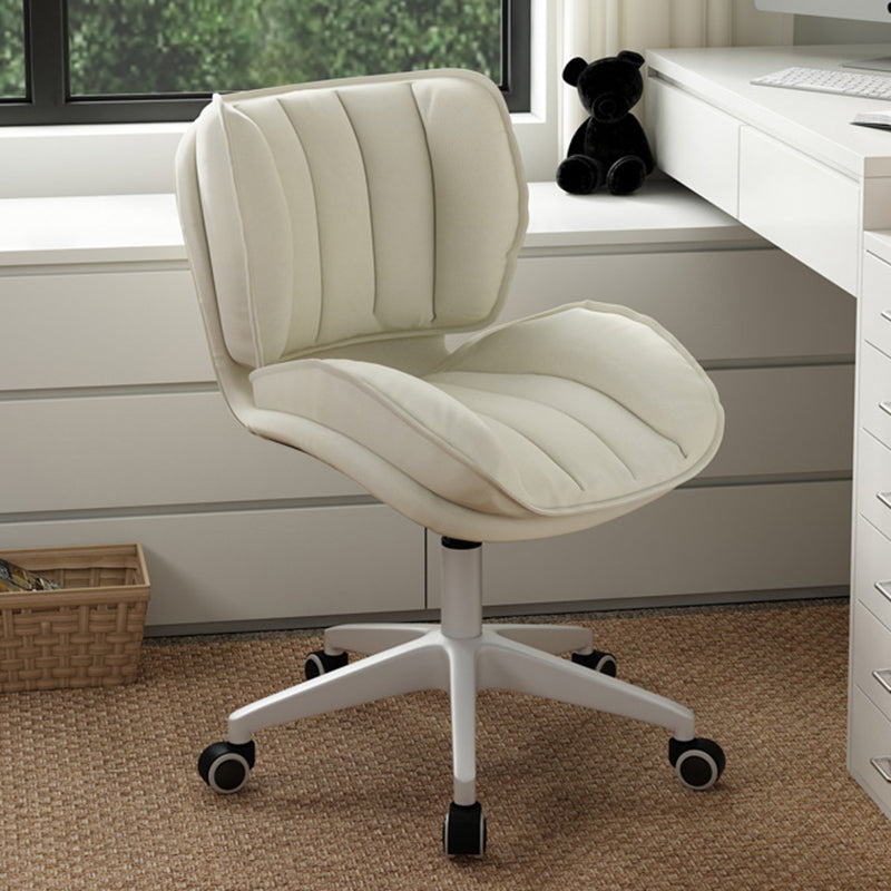 Modern Minimalist Adjustable Removable Square-Striped Metal PU Leather Foam Desk Chair Backrest Armless For Home Office DFM-F
