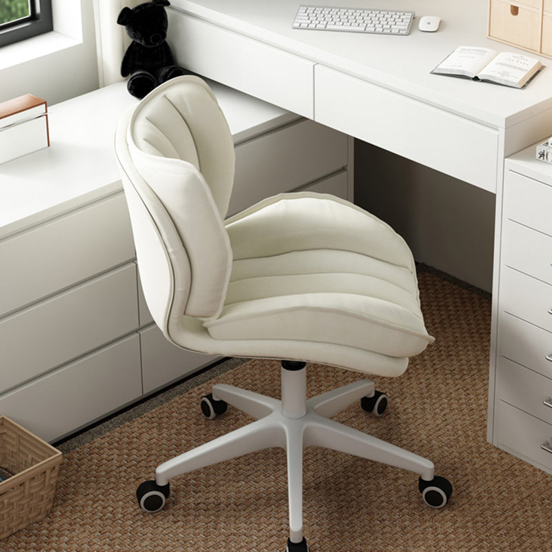 Modern Minimalist Adjustable Removable Square-Striped Metal PU Leather Foam Desk Chair Backrest Armless For Home Office DFM-F