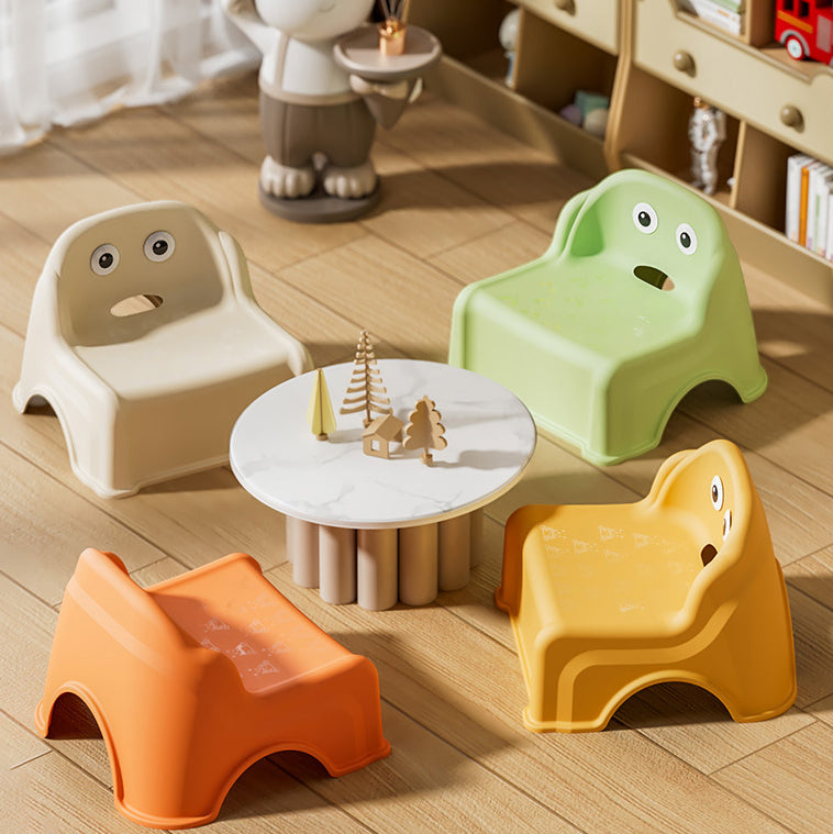 Lumendat Modern Minimalist Kids Square PP Low Stool Backrest Armless For Living Room Lumendat