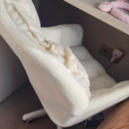 Modern Minimalist Velvet PU Leather & Nylon Square Desk Chair With Adjustable Height For Home Office DFM-F