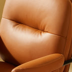Contemporary Nordic PU Leather Square Desk Chair With Swivel & Height Adjustment For Home Office DFM-F