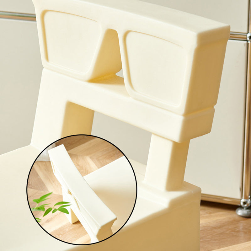 Lumendat Contemporary Nordic Plastic Square Low Stool For Kids Bedroom & Living Room Lumendat