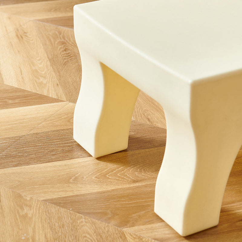 Lumendat Contemporary Nordic Plastic Square Low Stool For Kids Bedroom & Living Room Lumendat