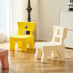 Lumendat Contemporary Nordic Plastic Square Low Stool For Kids Bedroom & Living Room Lumendat