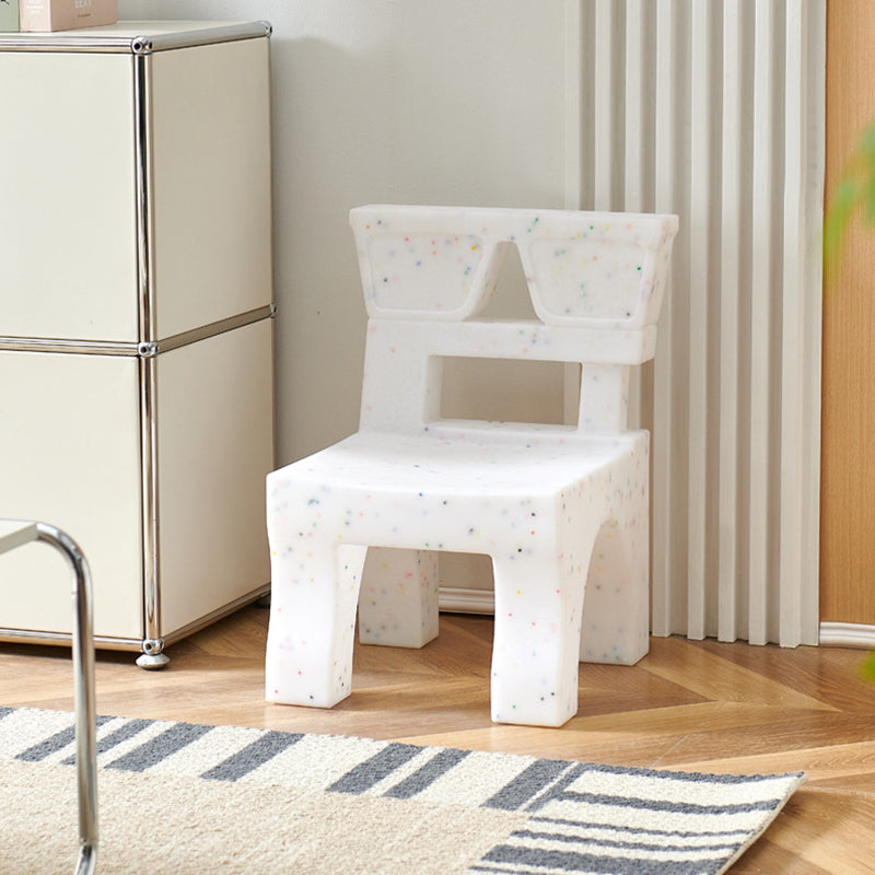 Lumendat Contemporary Nordic Plastic Square Low Stool For Kids Bedroom & Living Room Lumendat