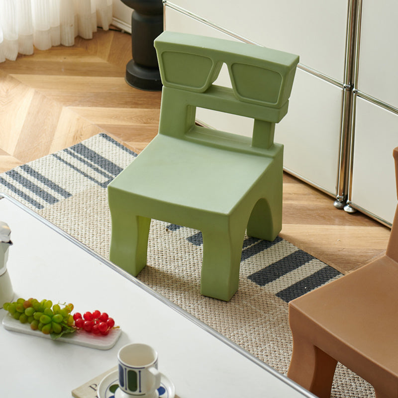 Lumendat Contemporary Nordic Plastic Square Low Stool For Kids Bedroom & Living Room Lumendat