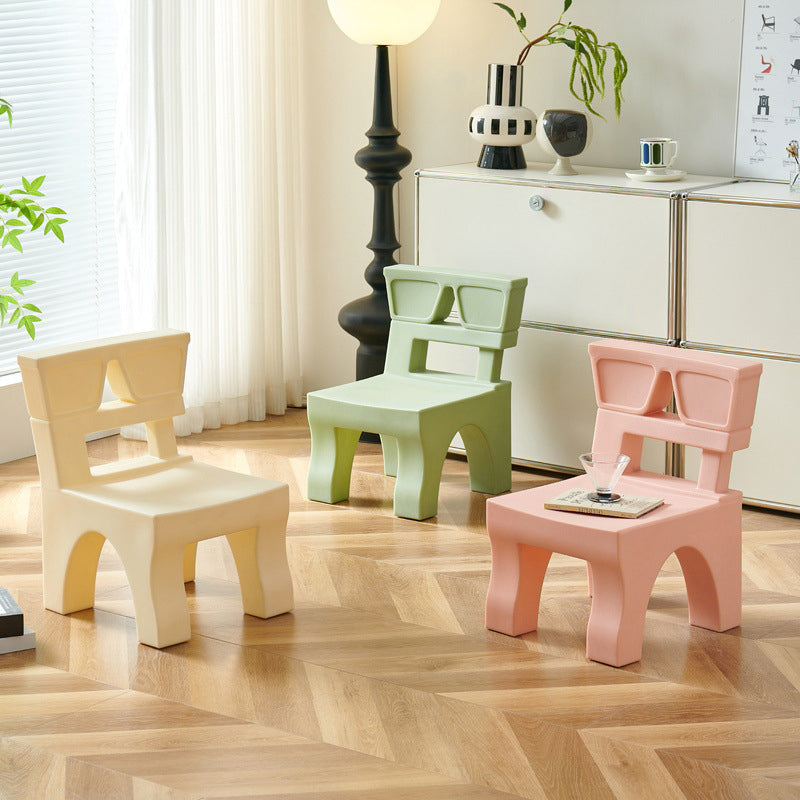 Lumendat Contemporary Nordic Plastic Square Low Stool For Kids Bedroom & Living Room Lumendat