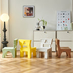 Lumendat Contemporary Nordic Plastic Square Low Stool For Kids Bedroom & Living Room Lumendat