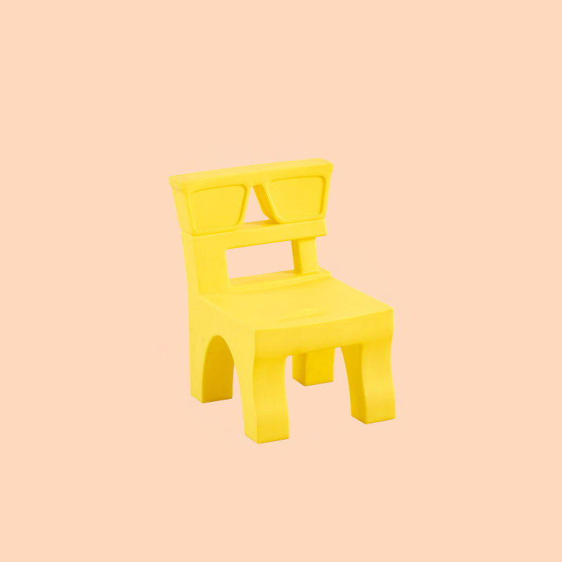 Lumendat Contemporary Nordic Plastic Square Low Stool For Kids Bedroom & Living Room Lumendat