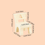 Lumendat Contemporary Nordic Plastic Square Low Stool For Kids Bedroom & Living Room Lumendat