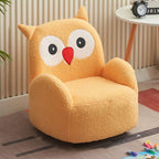 Lumendat Contemporary Creative Lambswool & Wood Square Sofa Chair For Kids Living Room & Bedroom Lumendat