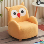 Lumendat Contemporary Creative Lambswool & Wood Square Sofa Chair For Kids Living Room & Bedroom Lumendat