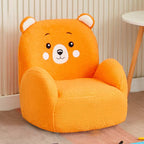 Lumendat Contemporary Creative Lambswool & Wood Square Sofa Chair For Kids Living Room & Bedroom Lumendat