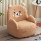 Lumendat Contemporary Creative Lambswool & Wood Square Sofa Chair For Kids Living Room & Bedroom Lumendat