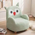 Lumendat Contemporary Creative Lambswool & Wood Square Sofa Chair For Kids Living Room & Bedroom Lumendat