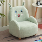 Lumendat Contemporary Creative Lambswool & Wood Square Sofa Chair For Kids Living Room & Bedroom Lumendat