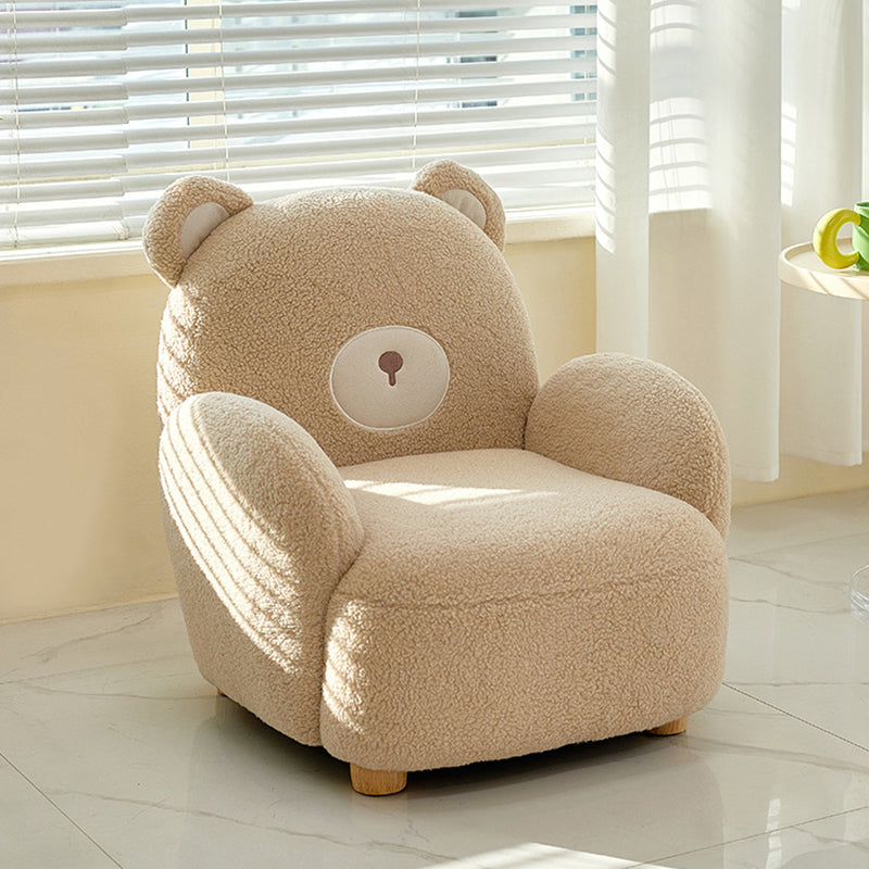 Lumendat Contemporary Creative Lambswool & Wood Animal-Shaped Sofa Chair For Kids Bedroom & Living Room Lumendat