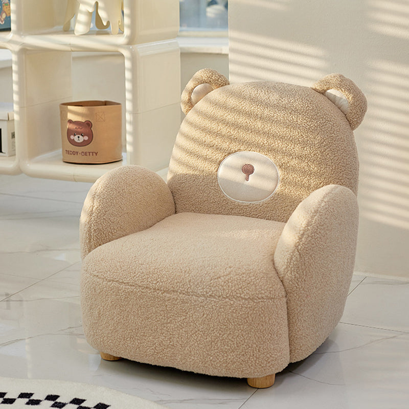 Lumendat Contemporary Creative Lambswool & Wood Animal-Shaped Sofa Chair For Kids Bedroom & Living Room Lumendat