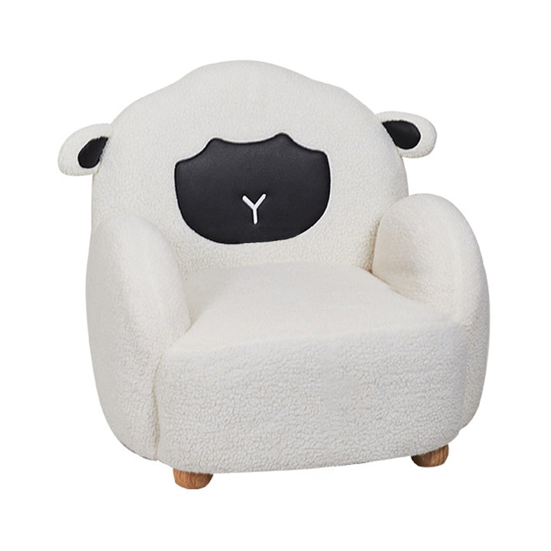 Lumendat Contemporary Creative Lambswool & Wood Animal-Shaped Sofa Chair For Kids Bedroom & Living Room Lumendat
