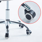 Modern Minimalist Velvet & Metal Square Desk Chair With Swivel & Height Adjustment For Home Office DFM-F
