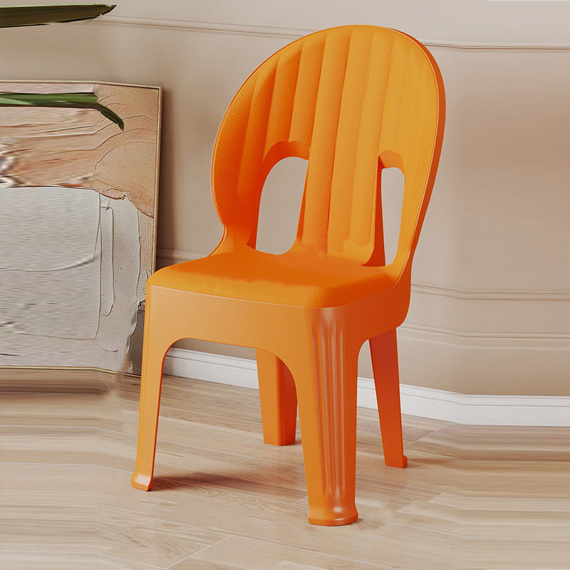 Lumendat Contemporary Creative Shell-Shaped PP Plastic Stackable Kids Dining Chair Backrest Armless For Dining Room & Kitchen Lumendat