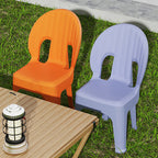 Lumendat Contemporary Creative Shell-Shaped PP Plastic Stackable Kids Dining Chair Backrest Armless For Dining Room & Kitchen Lumendat