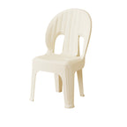 Lumendat Contemporary Creative Shell-Shaped PP Plastic Stackable Kids Dining Chair Backrest Armless For Dining Room & Kitchen Lumendat
