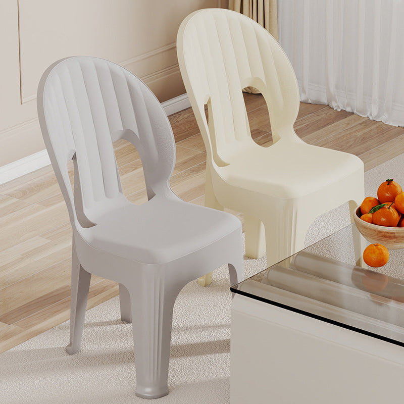 Lumendat Contemporary Creative Shell-Shaped PP Plastic Stackable Kids Dining Chair Backrest Armless For Dining Room & Kitchen Lumendat