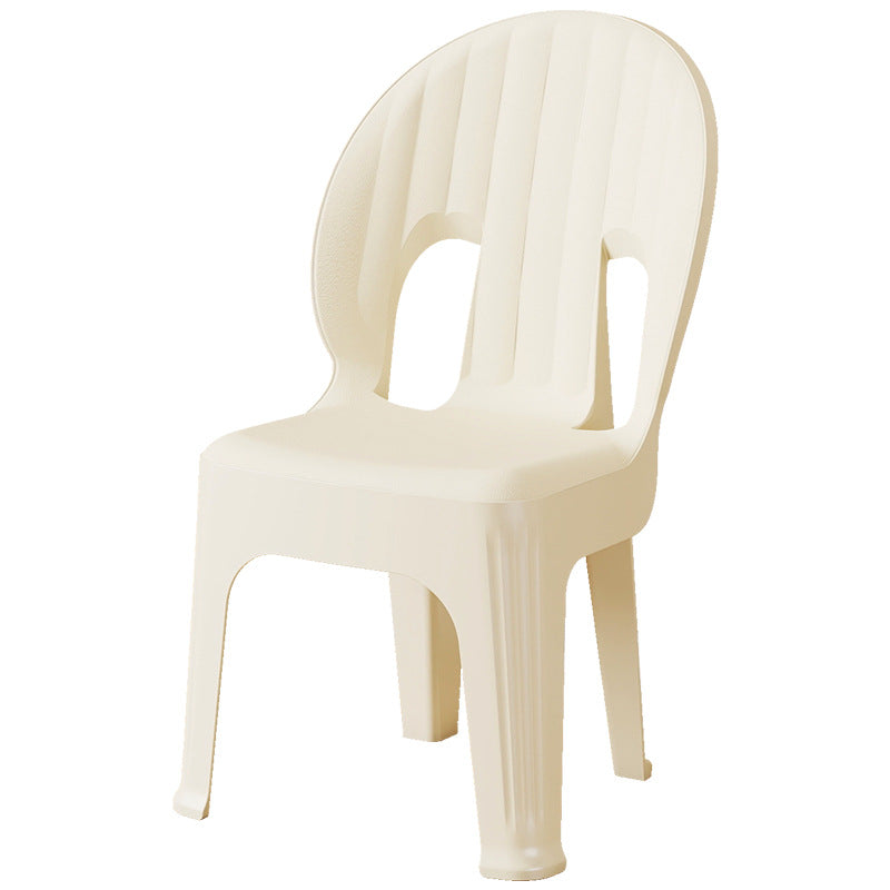 Lumendat Contemporary Creative Shell-Shaped PP Plastic Stackable Kids Dining Chair Backrest Armless For Dining Room & Kitchen Lumendat