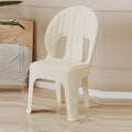Lumendat Contemporary Creative Shell-Shaped PP Plastic Stackable Kids Dining Chair Backrest Armless For Dining Room & Kitchen Lumendat