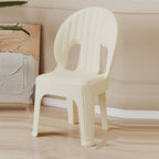 Lumendat Contemporary Creative Shell-Shaped PP Plastic Stackable Kids Dining Chair Backrest Armless For Dining Room & Kitchen Lumendat