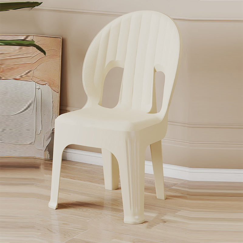 Lumendat Contemporary Creative Shell-Shaped PP Plastic Stackable Kids Dining Chair Backrest Armless For Dining Room & Kitchen Lumendat