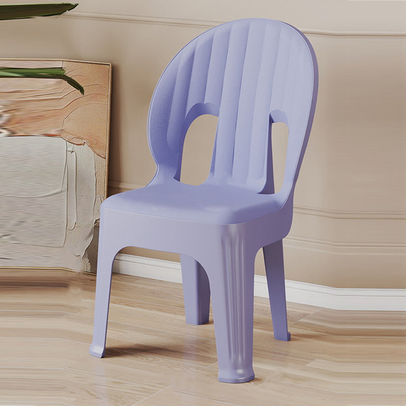 Lumendat Contemporary Creative Shell-Shaped PP Plastic Stackable Kids Dining Chair Backrest Armless For Dining Room & Kitchen Lumendat