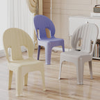 Lumendat Contemporary Creative Shell-Shaped PP Plastic Stackable Kids Dining Chair Backrest Armless For Dining Room & Kitchen Lumendat