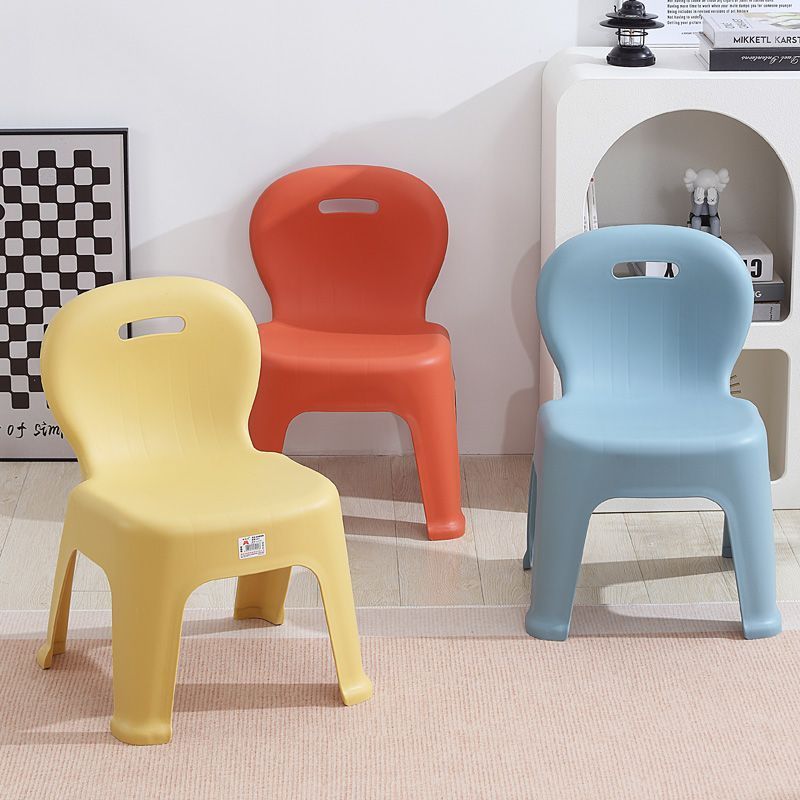 Lumendat Modern Minimalist Arc Shape PP Plastic Stackable Kids Low Stool Backrest Armless For Living Room Lumendat