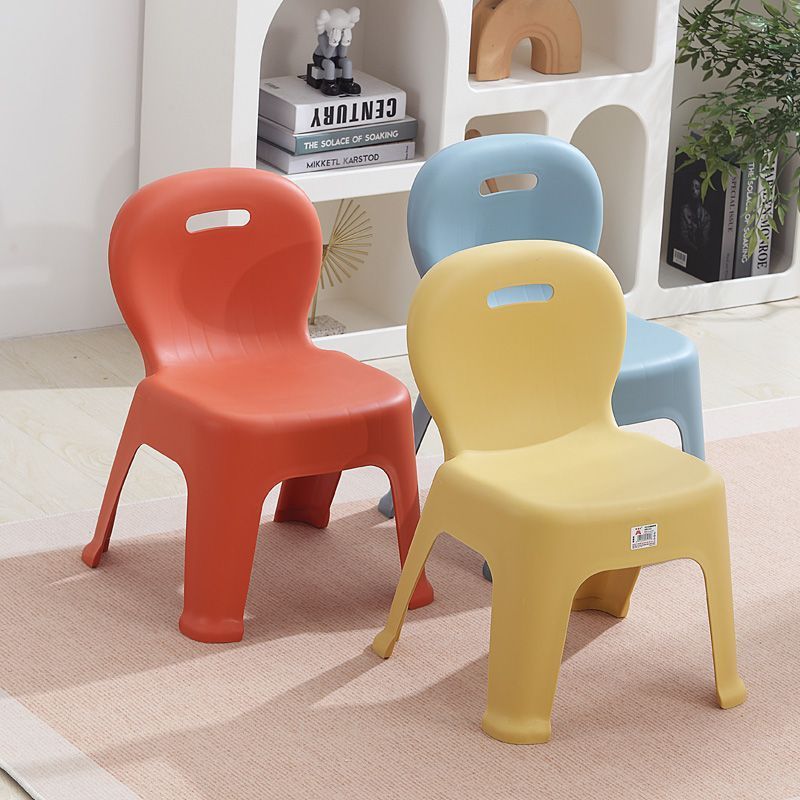Lumendat Modern Minimalist Arc Shape PP Plastic Stackable Kids Low Stool Backrest Armless For Living Room Lumendat